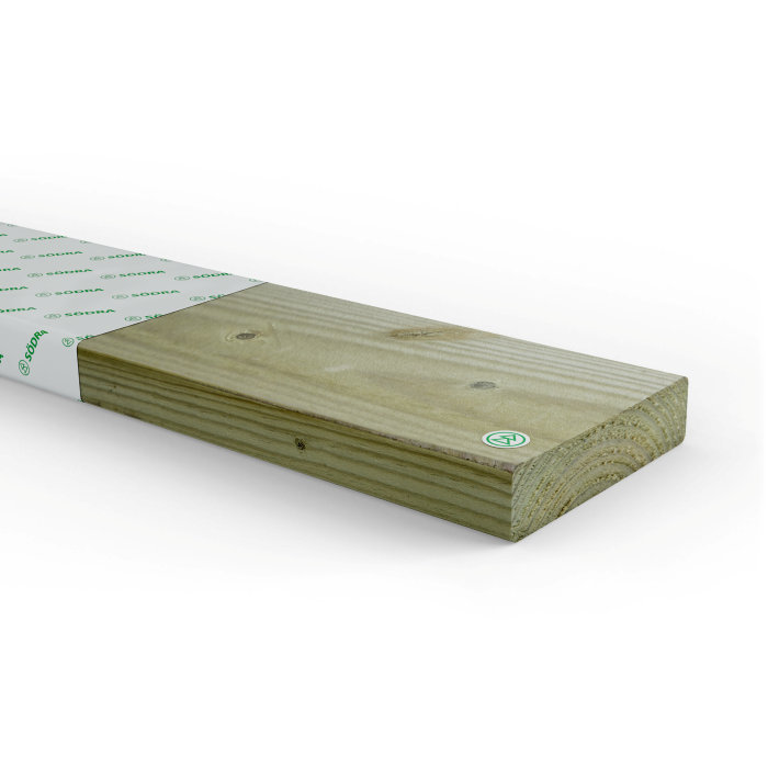 Trall Impregnerad 28 x 120 mm - 4,2 m Södra Wood